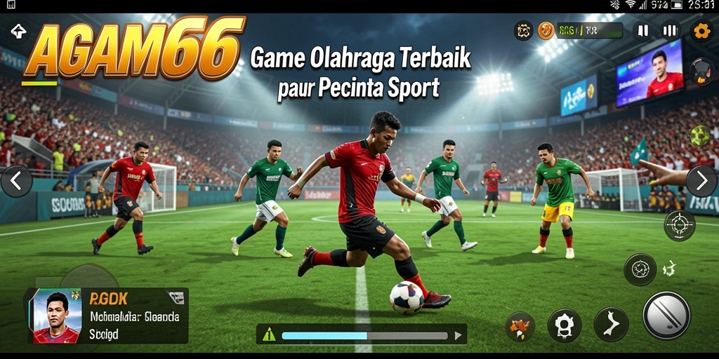 Tampilan screenshot AGAM66 dengan aksi olahraga seru dan grafis menakjubkan.