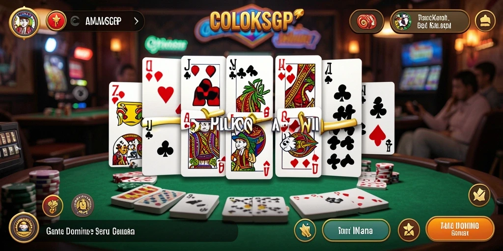 Screenshot gameplay COLOKSGP menampilkan aksi seru permainan Domino.