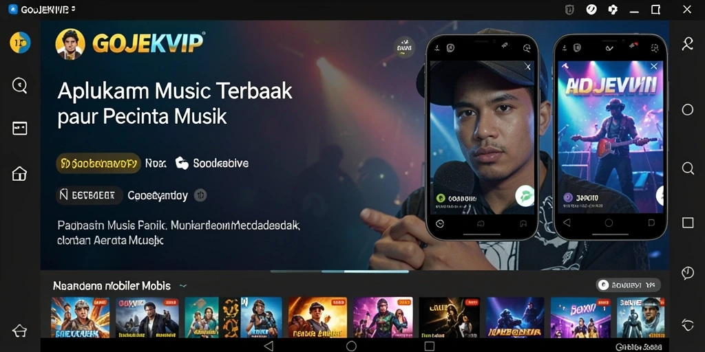 Screenshot gameplay <strong>GOJEKVIP</strong> menunjukkan fitur karaoke menarik dan lirik yang dinamis.