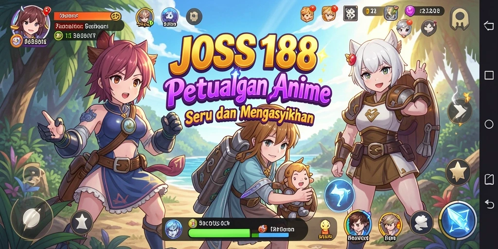 Screenshot gameplay JOSS188 yang menampilkan aksi seru dan karakter anime.