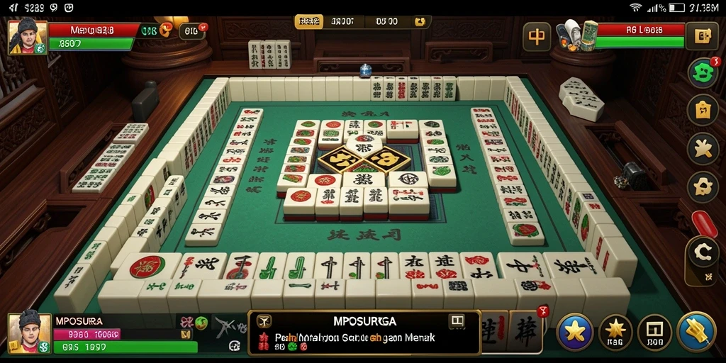 Screenshot gameplay MPOSURGA yang menampilkan keseruan bermain Mahjong.