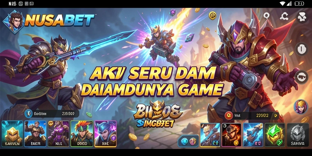 Tampilan aksi mendebarkan dalam gameplay NUSABET.