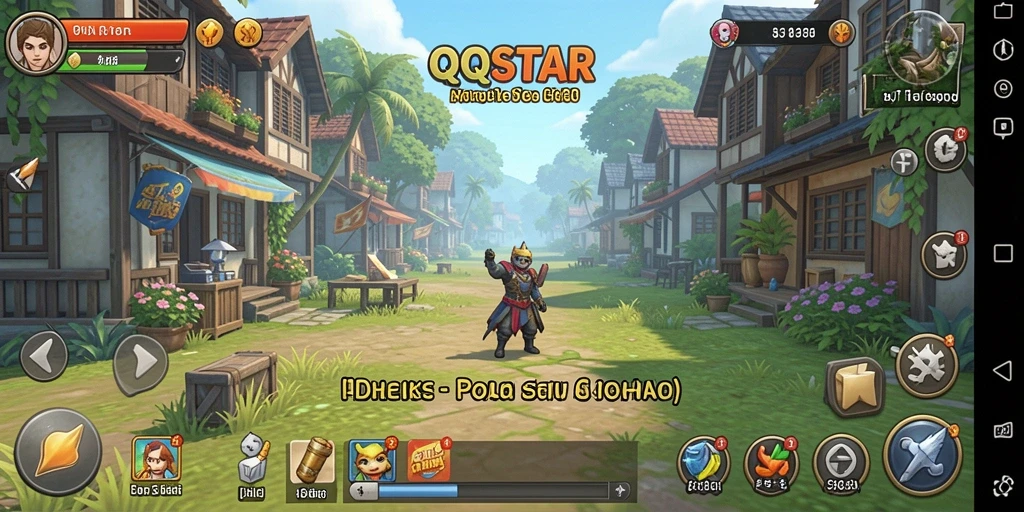 Tampilan menarik dari gameplay Idle QQSTAR yang menghibur.