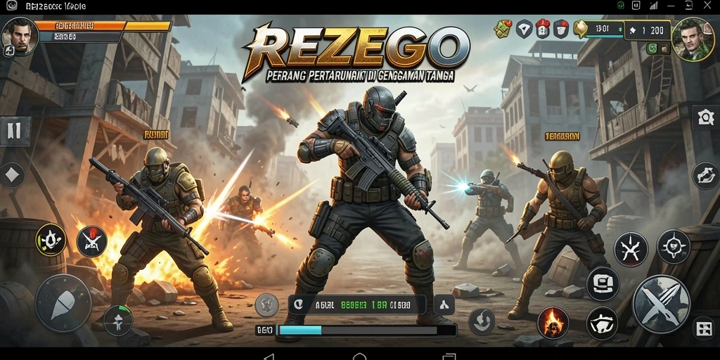 Tampilan menarik dari gameplay Fighting REZEGO yang intens.
