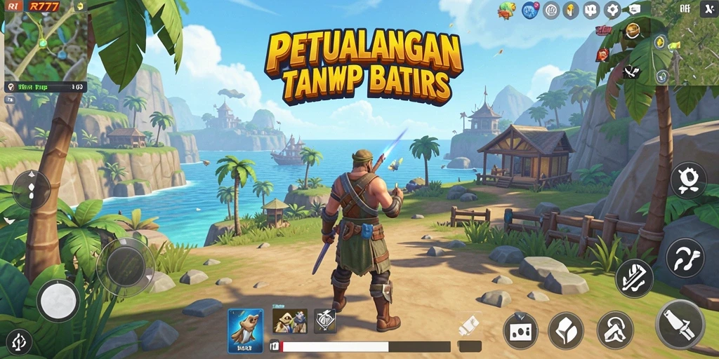 Tangkapan layar gameplay RR777 yang menampilkan eksplorasi dunia terbuka.
