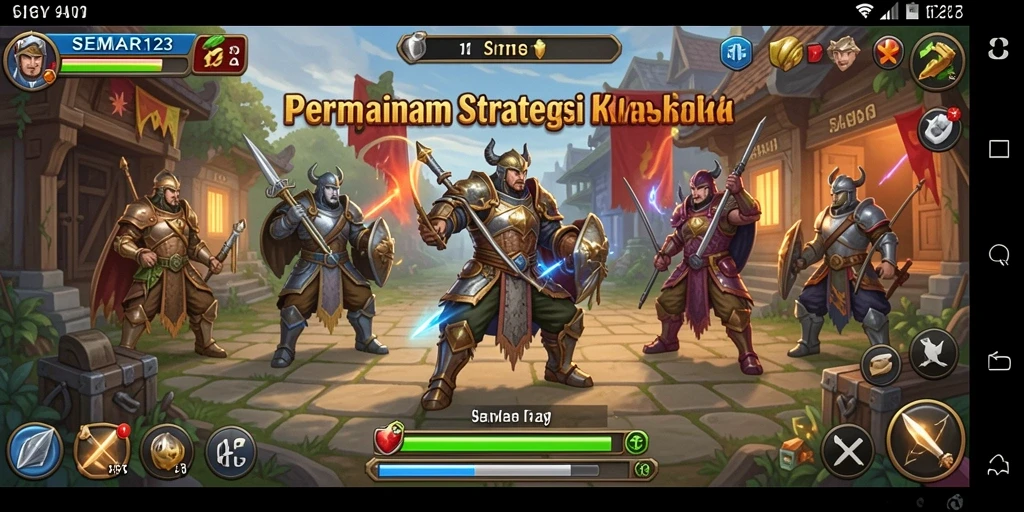 Tampilan screenshot gameplay <strong>SEMAR123</strong> menampilkan aksi seru dalam membangun kerajaan.