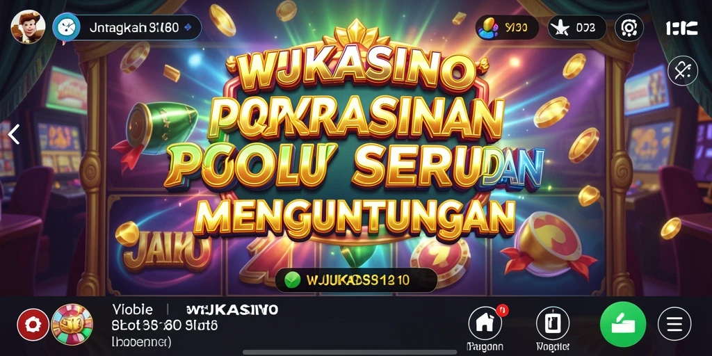 Tampilan antarmuka menarik WJKASINO dengan gameplay slot yang seru.